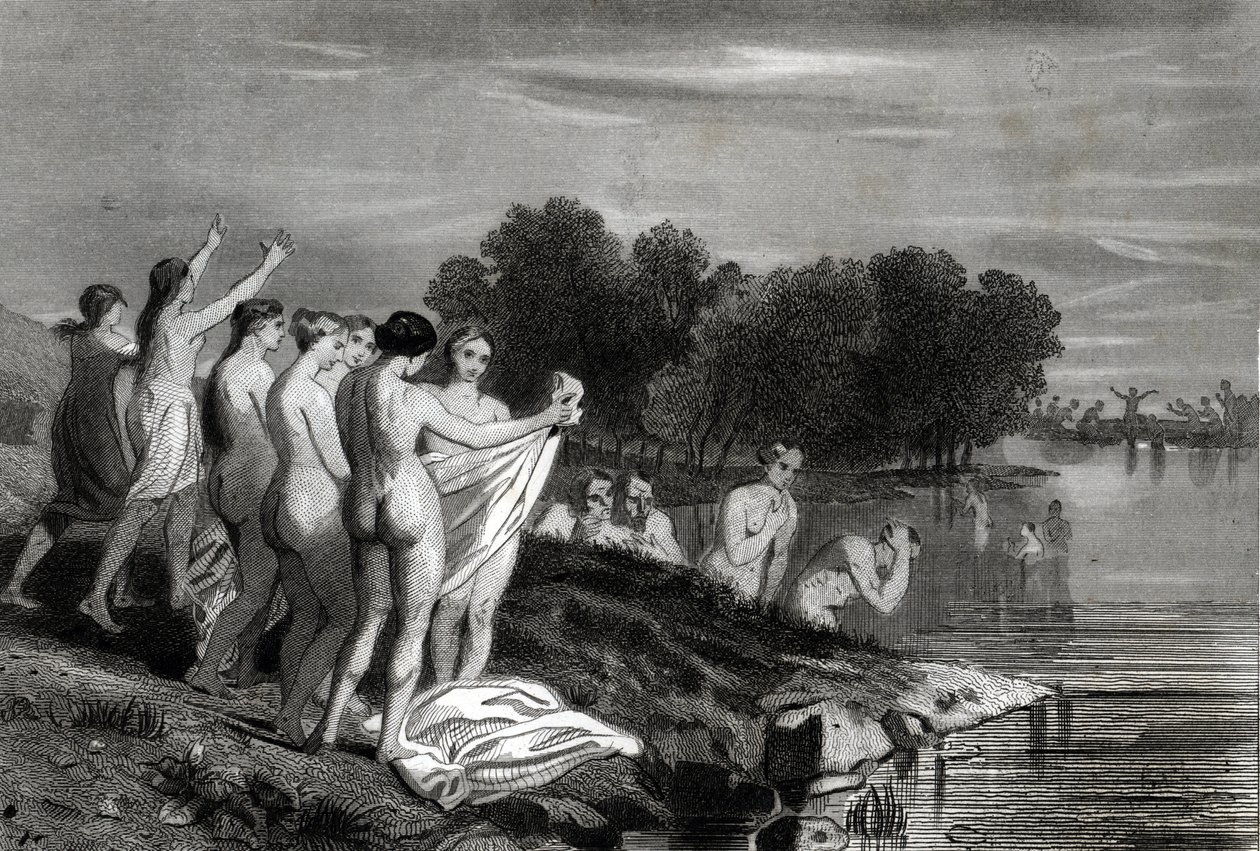 Anabaptismus: Anabaptisté jsou křesťané, kteří věří, že křest je platný pouze tehdy, když kandidát vyzná svou víru v Krista a chce být pokřtěn. od Philippe Auguste Jeanron