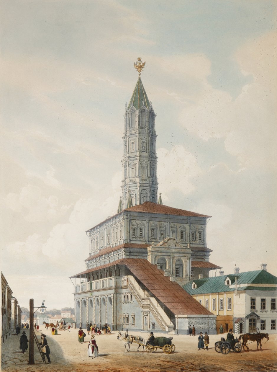 Sucharevova věž v Moskvě, 1846 od Philippe Benoist