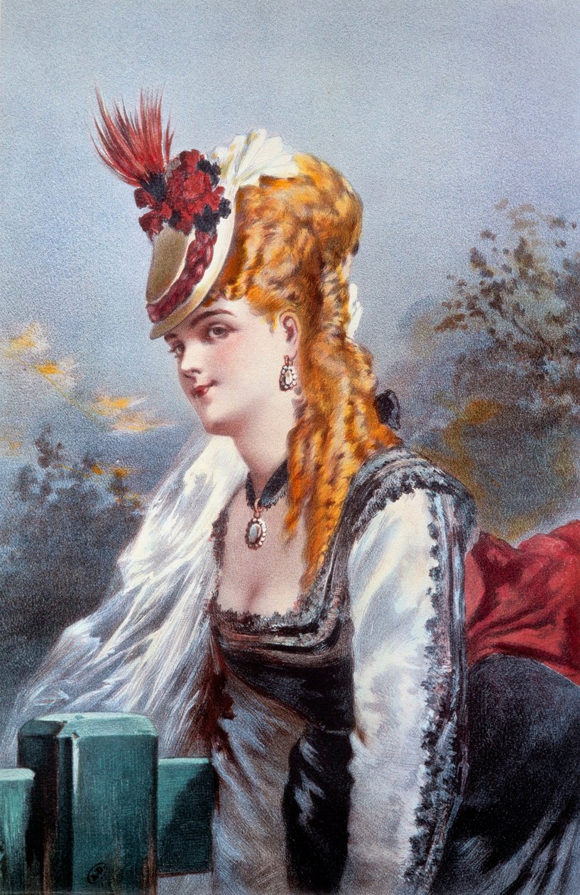 Koketová litografie od Philippa Jacquese Lindera od Philippe Jacques Linder