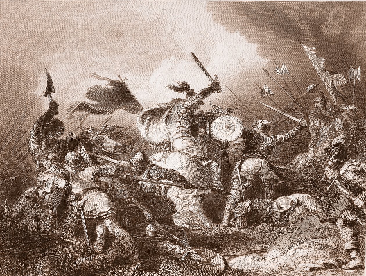 Bitva u Hastingsu, vyryl A.H. Payne od Philippe Jacques de Loutherbourg