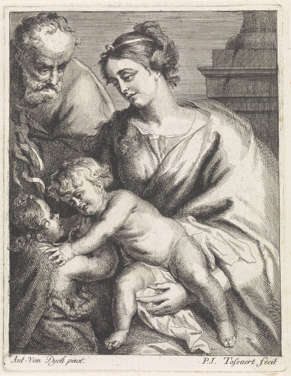 Svatá rodina s Janem od Philippe Joseph Tassaert