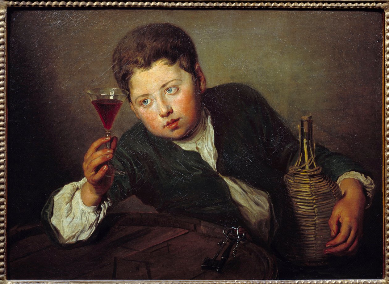 Mladý degustátor Obraz Philippa Merciera (1689-1760) (ek.angl.) 18. století Sun. 0,5x0,67m od Philippe Mercier