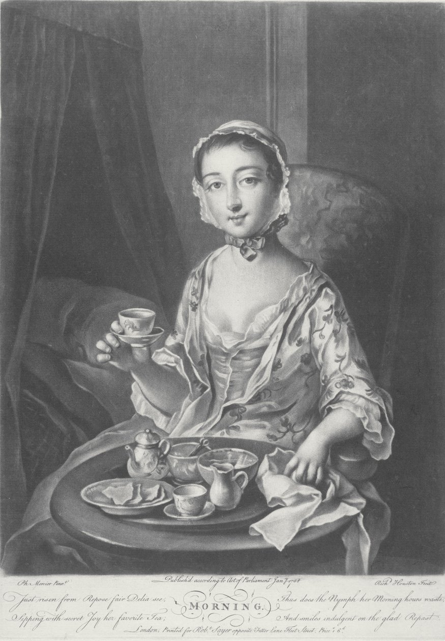 Ráno, vyryto Richardem Houstonem, 1758 od Philippe Mercier