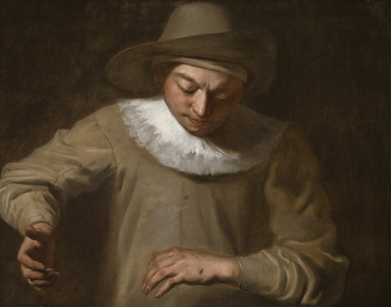 Pierrot chytá mouchu od Philippe Mercier