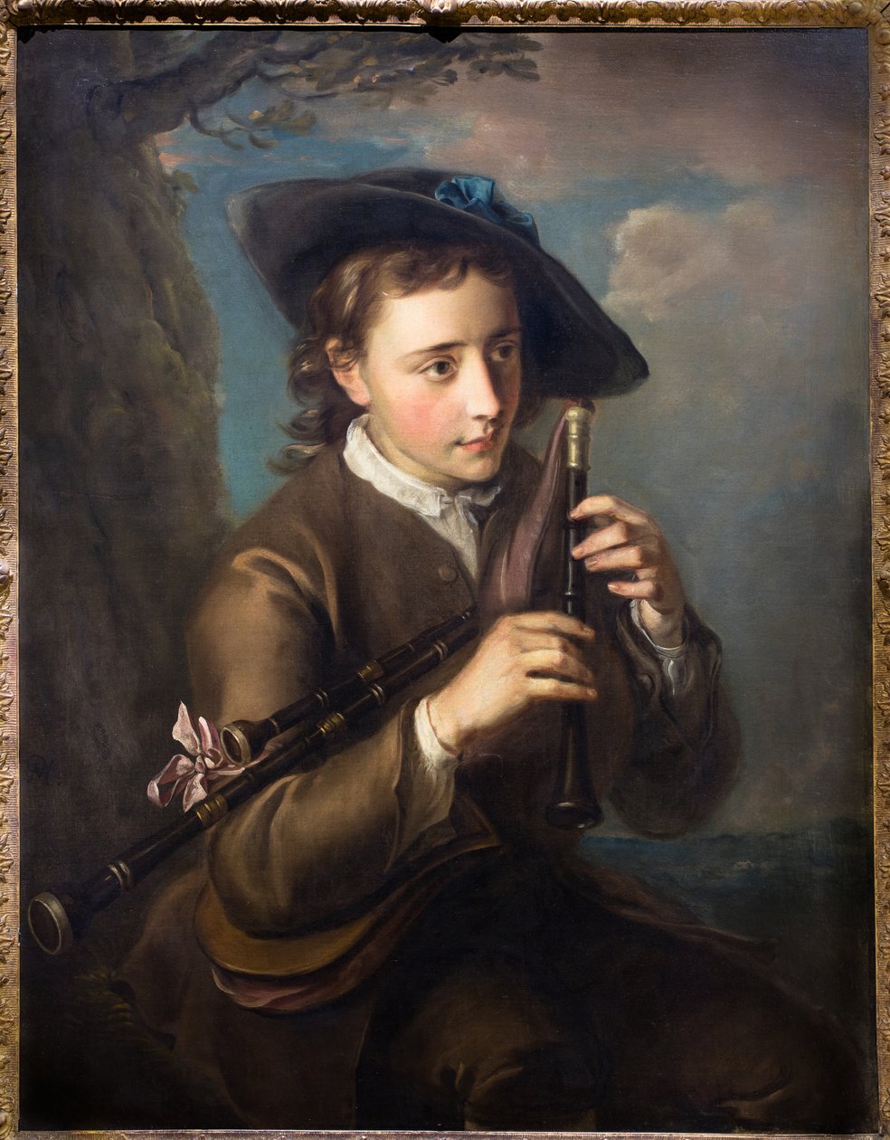 Piper, asi 1740 (olej na plátně) od Philippe Mercier