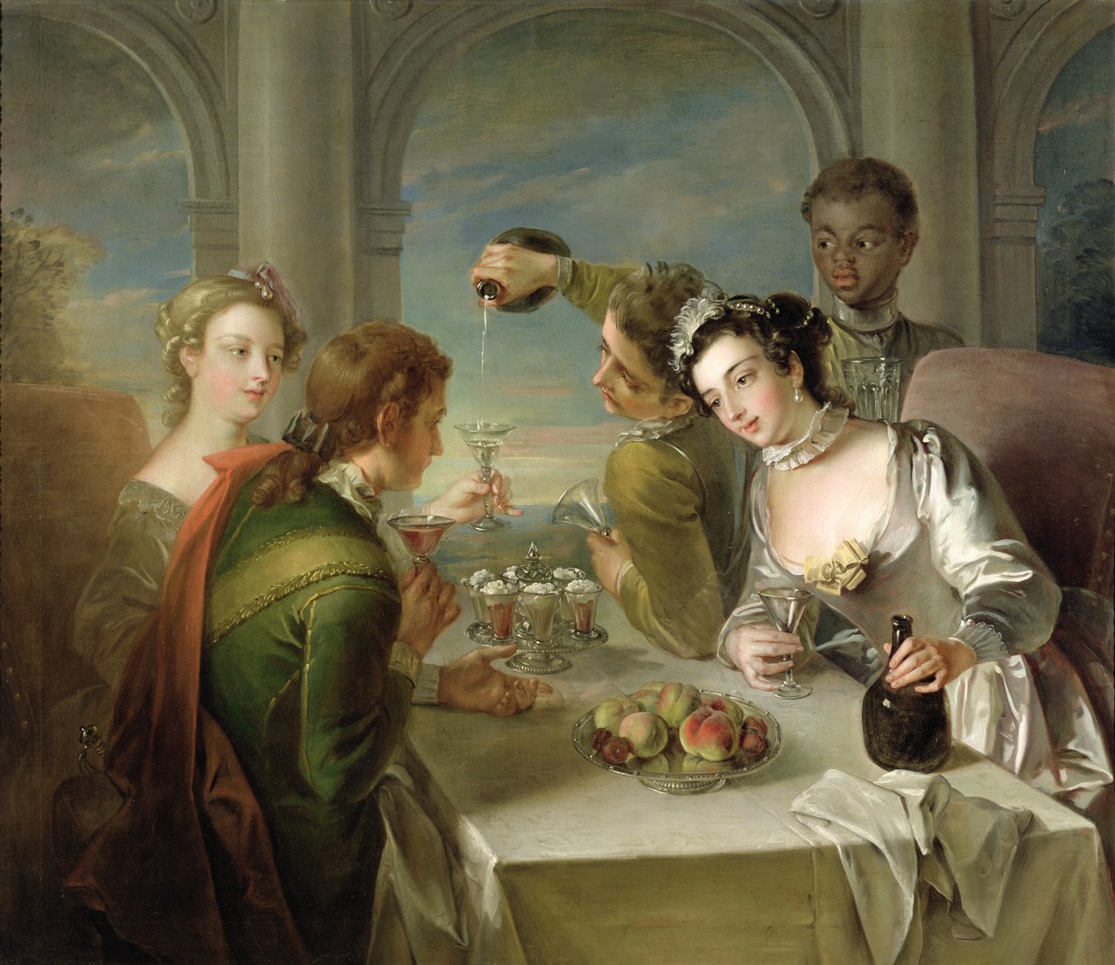 The Sense of Taste, c. 1744-47 (viz také 129301 a 129303) od Philippe Mercier