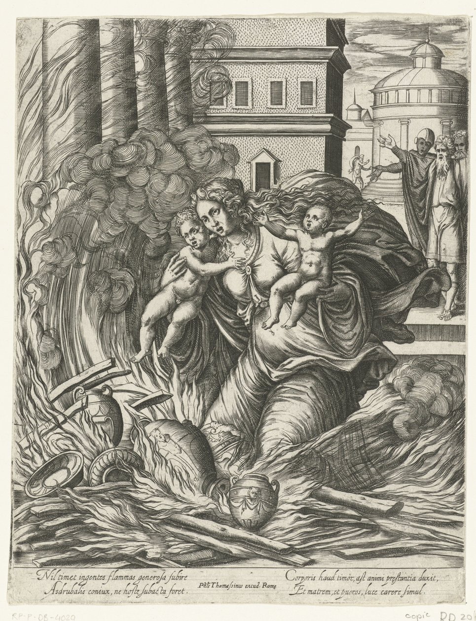 Ašdrubalova žena se ponoří do hořícího chrámu od Philippe Thomassin (possibly)