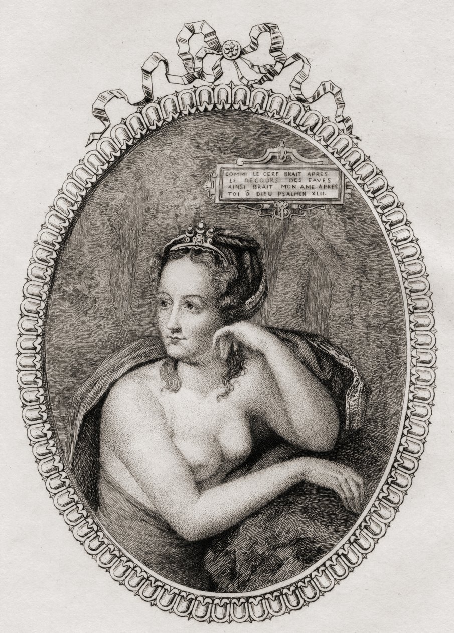 Francouzská milenka francouzského krále Jindřicha II.: Diane de Poitiers (1499-1566) od Philippe after Mercier