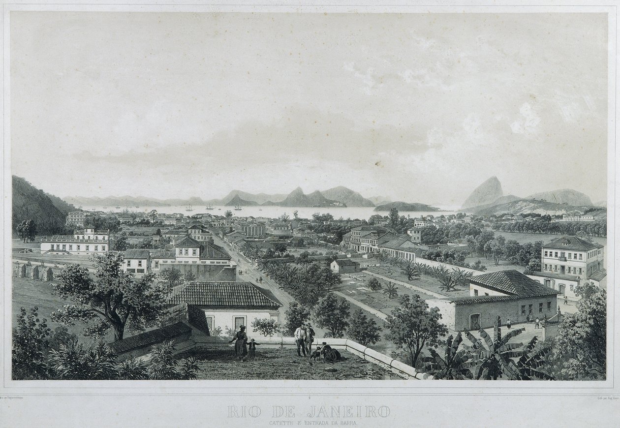 Devět panoramatických výhledů na Rio de Janeiro: Catette a vstup do Barry od Philippe and Ciceri Eugene Benoist