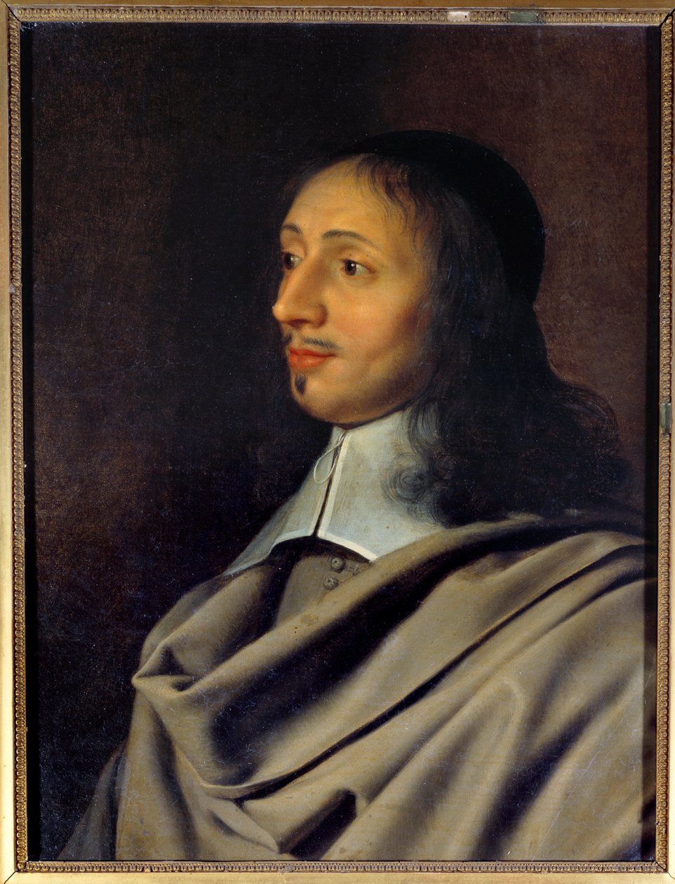 Portrét Antoine Le Maistre (nebo Lemaistre, Le Maitre) (1608-1646), profesor rétoriky a dikce dramatika Jean Racine Velká postava jansenismu, byl členem rodiny Arnauldů - Kopie původního ztraceného portrétu Philippe de Cham od Philippe de (after) Champaigne