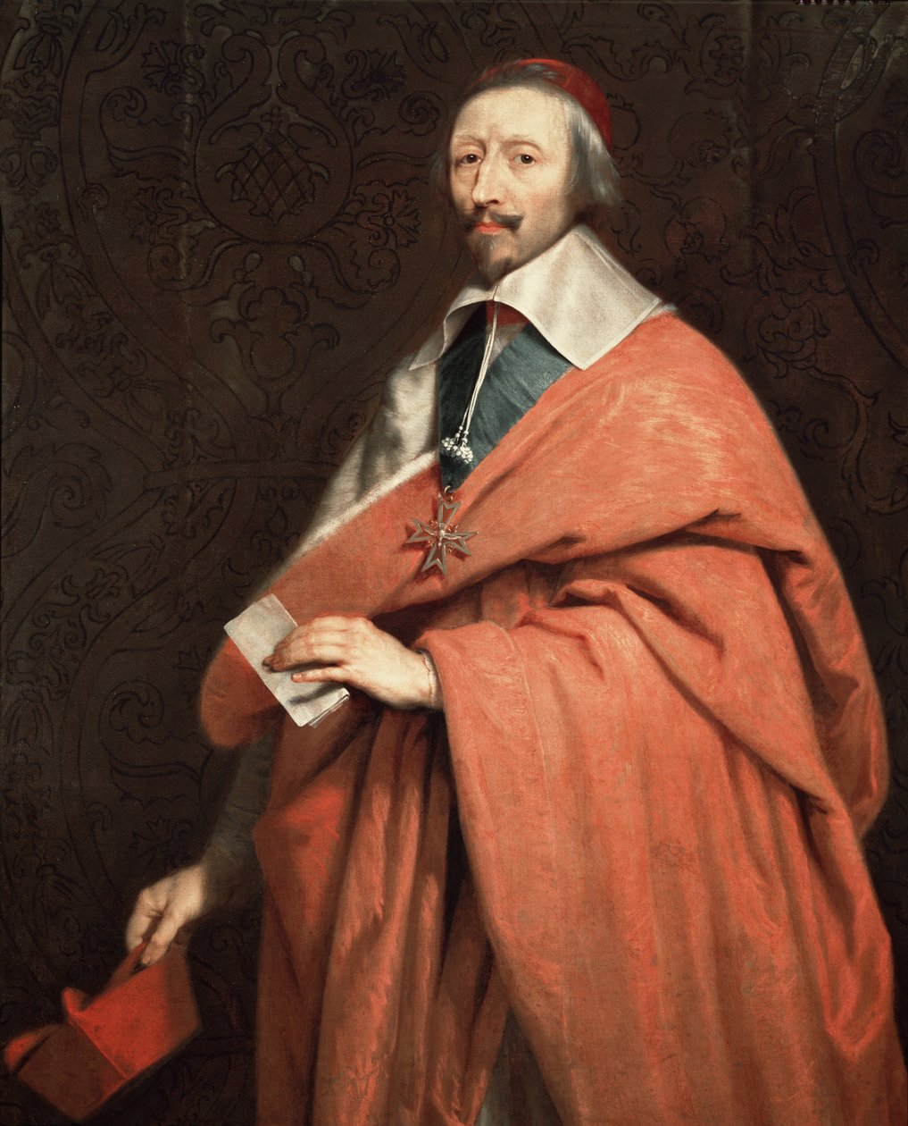 Portrét Armanda Jean du Plessis, kardinála de Richelieu (olej na plátně) od Philippe de (studio of) Champaigne