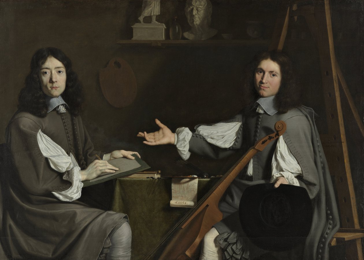 Dvojportrét obou umělců, 1654 od Philippe de Champaigne