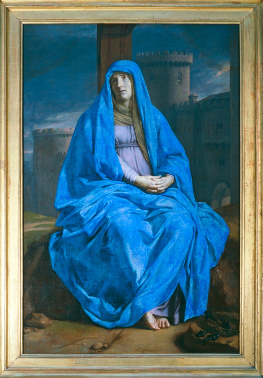 La Vierge de douleur au pied de la croix - Truchlící Panna s křížem u nohou ... od Philippe de Champaigne