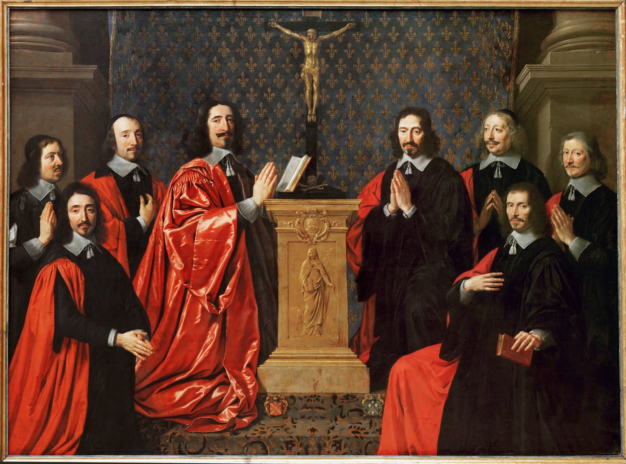Le prevot des marchands et les echevins de Paris - Mistr kupeckého cechu a pařížští juristé ... od Philippe de Champaigne