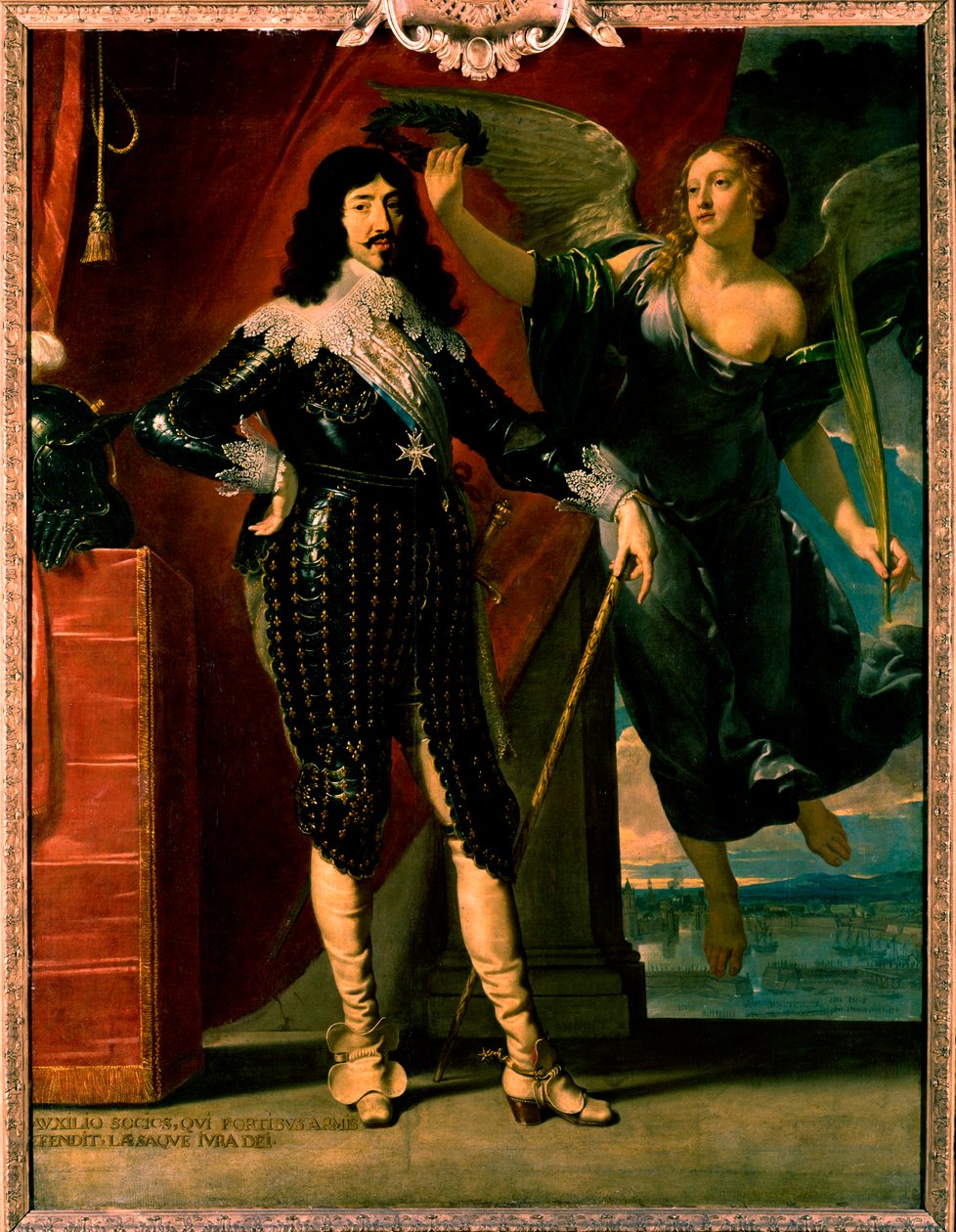 Louis XIII - portrét jeho korunovace vítězstvím od Philippe de Champaigne