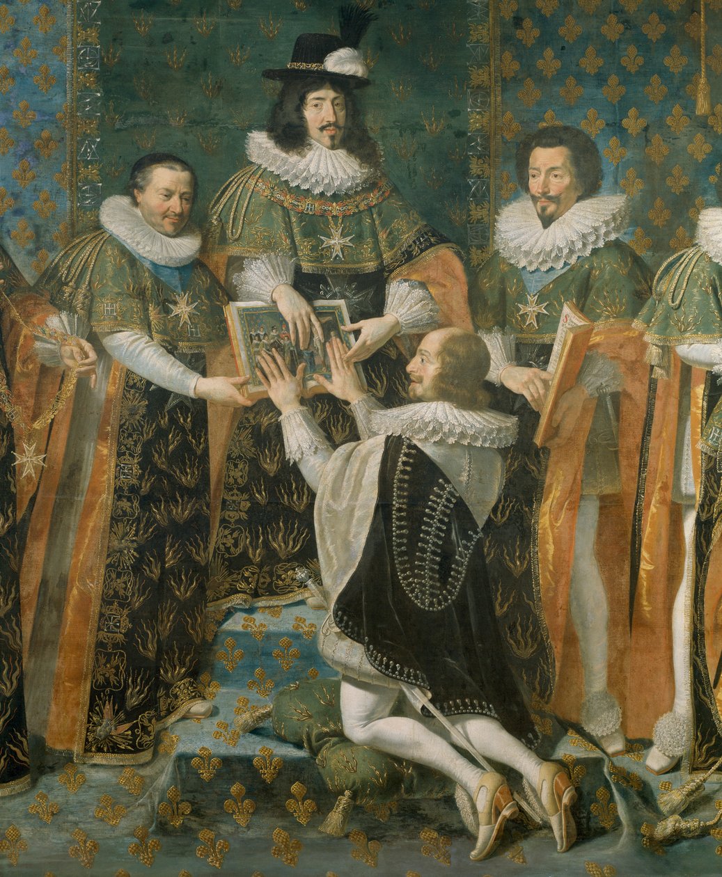 Ludvík XIII. vítá vévodu z Longueville do řádu Ducha svatého, obraz od Philippa de Champaigne (1602-1674), Francie od Philippe de Champaigne