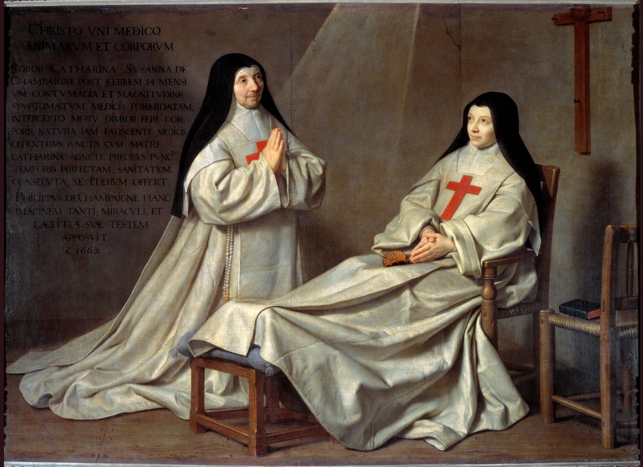 Port Royal: Portrét matky Catherine Agnes Arnauld a sestry Catherine de Sainte Suzanne (olej na plátně od Philippe de Champaigne