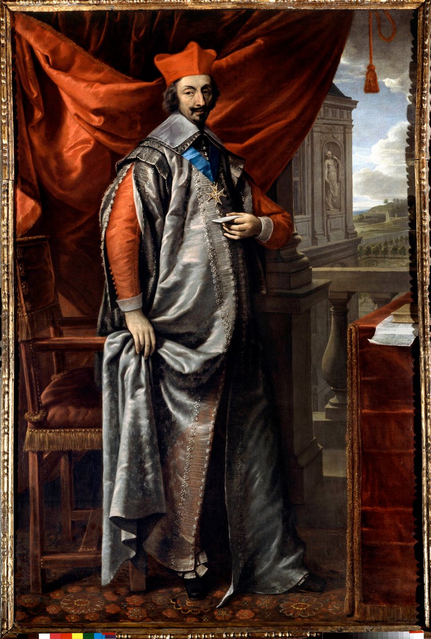 Celovečerní portrét Armanda Jeana Du Plessise, kardinála de Richelieu (1585 - 1642), obraz od Philippa De Champaigne (1602-1674) Paříž. Ministerstvo zahraničních věcí ČR od Philippe de Champaigne