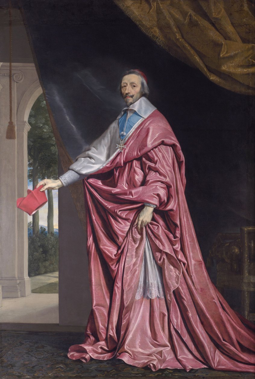 Portrét Armanda Jeana du Plessis, kardinála Richelieu od Philippe de Champaigne