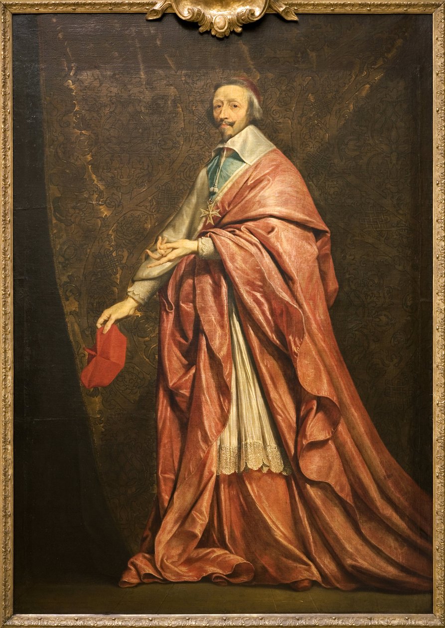 Portrét Armanda Jean du Plessis Cardinal de Richelieu (olej na plátně) od Philippe de Champaigne