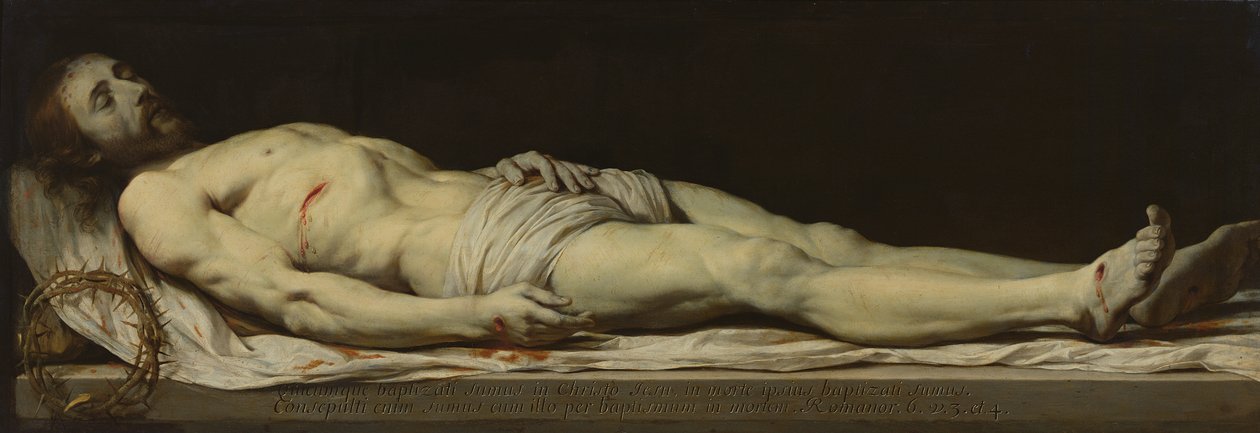 Mrtvý Kristus na plátně od Philippe de Champaigne