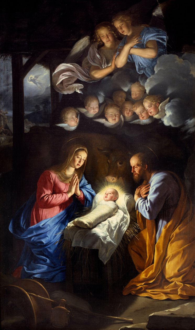Narození Páně. Obraz Philippe De Champaigne (1602-1674) od Philippe de Champaigne