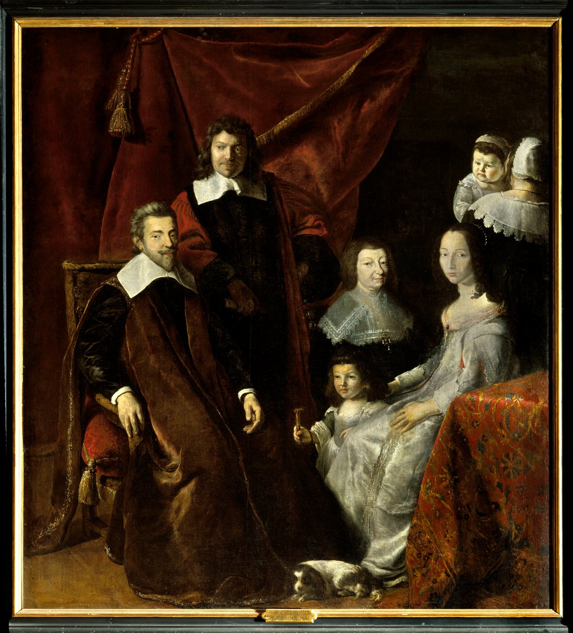 Rodina Henriho Louise (Henri-Louis) Haberta de Montmort (Montmor) (1600-1679), vpravo Henriette-Marie de Buade de Frontenac (Henriette Marie de Buade-Frontenac) (zemřela 1676). Obraz Philippe De Champaigne (1602-1674). Olej na plátně. povinné od Philippe de Champaigne