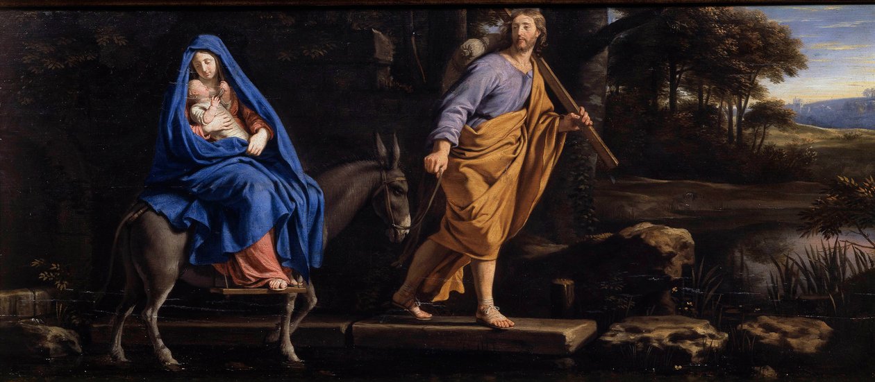 Let v Egyptě Obraz Filipa ze Champaigne (1602-1674) 1656 Senlis, Muzeum umění a archeologie od Philippe de Champaigne