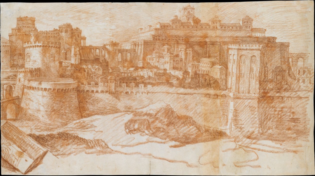Ansicht von Jerusalem mit dem Tempel Salomos od Philippe de Champaigne