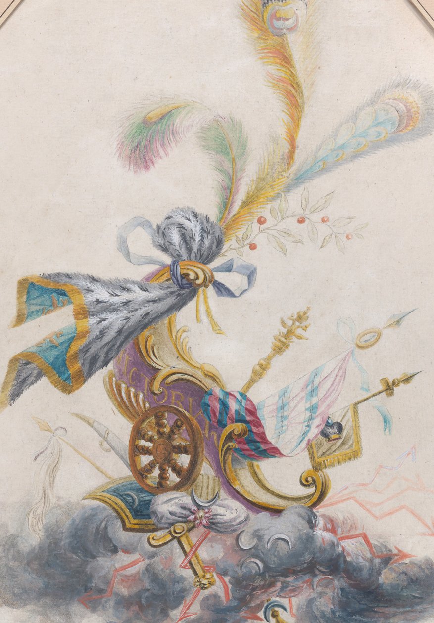 Design pro Lampas Silk s Triumphal Chariot on Cloud, ca. 1770-75. od Philippe de Lasalle
