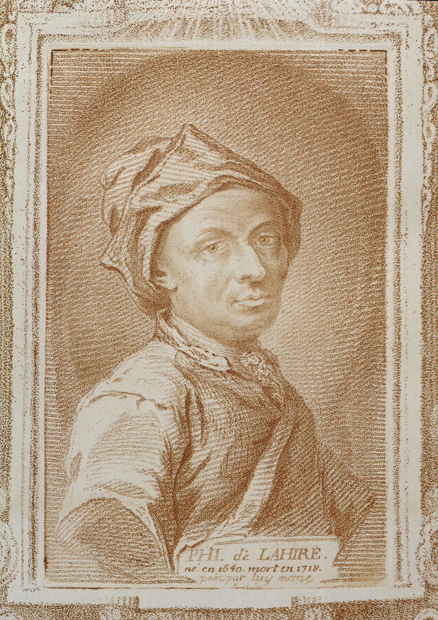 Autoportrét Philippe de la Hire (1640-1718), ilustrace z 