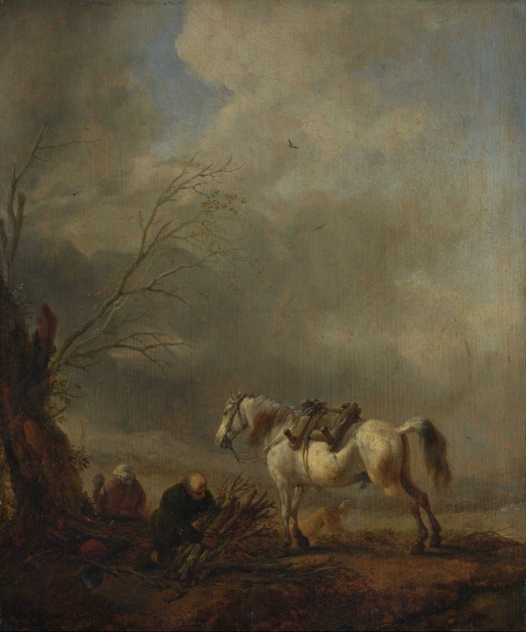 Bílý kůň a stařík svazující Fagoty od Philips Wouwerman