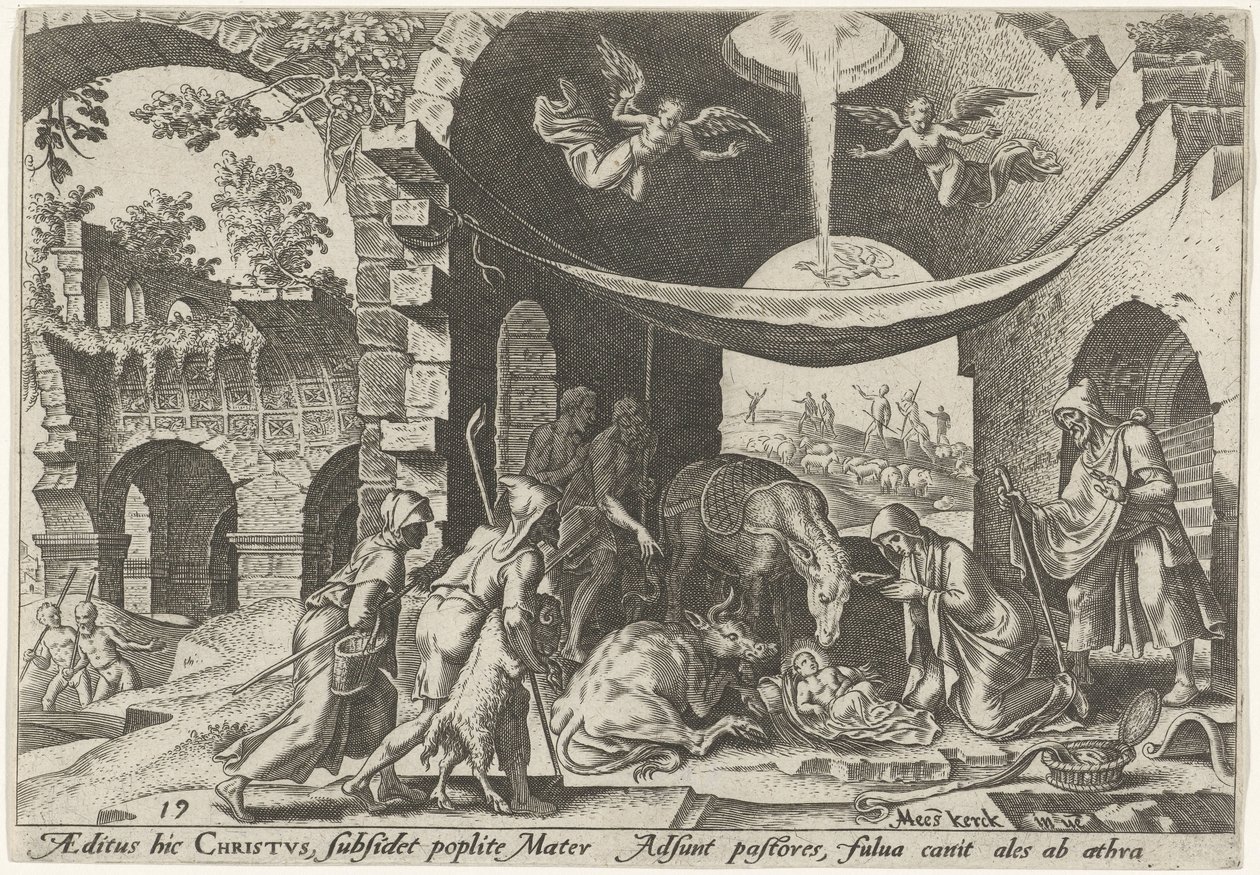 Klanění pastýřů The Days of Doom of the Jewish People (název série) od Philips Galle