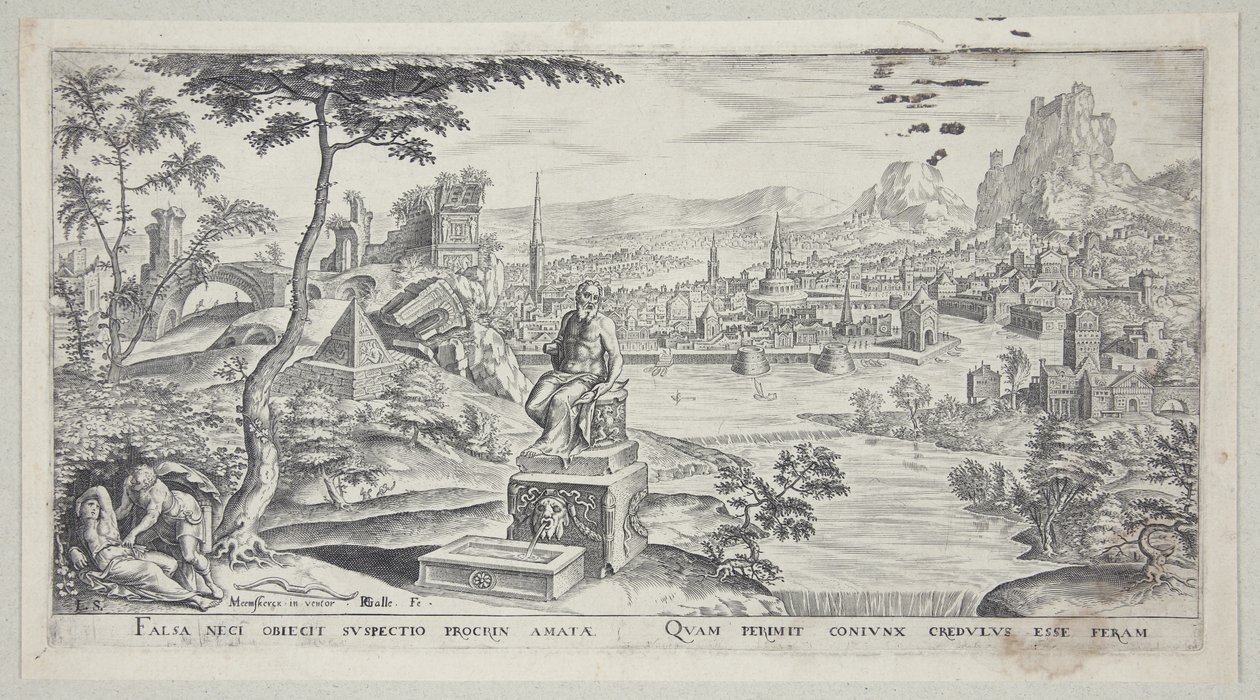 Cephalus a Procris od Philips Galle