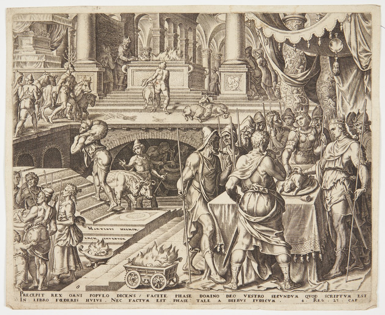 Josiah slaví Pesach od Philips Galle