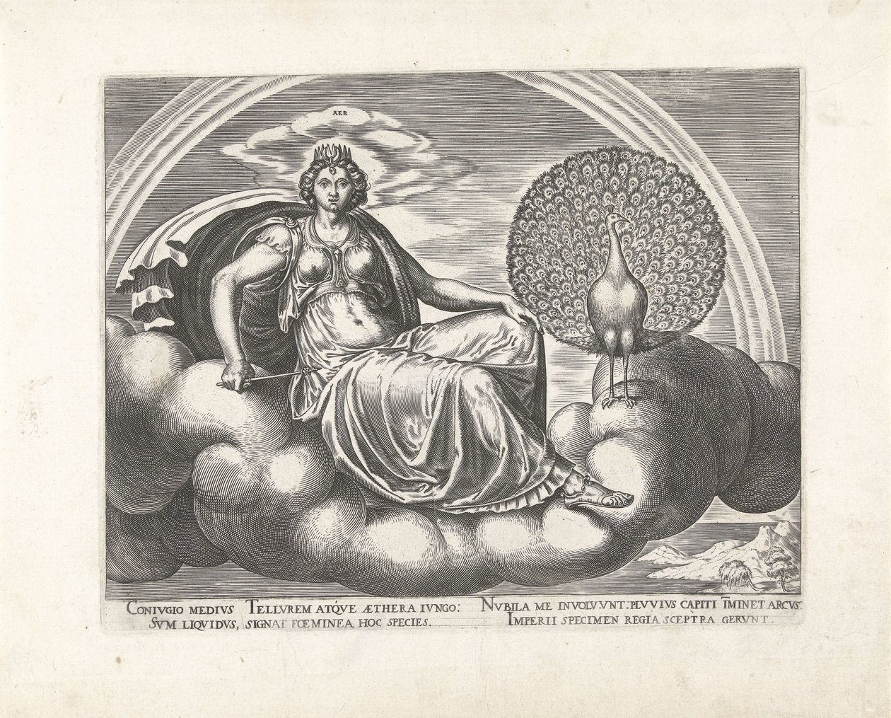 Nebe Aer (název na objektu) The Four Elements (název série) od Philips Galle