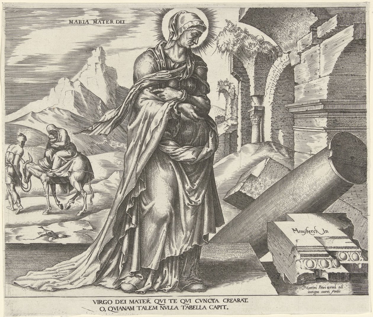 Maria Maria Mater Dei (titul na objektu) Osm slavných žen ze Starého a Nového zákona (název série) od Philips Galle