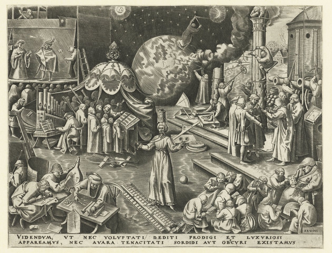 střídmost Temperance (název na předmětu) Sedm ctností (název série) od Philips Galle