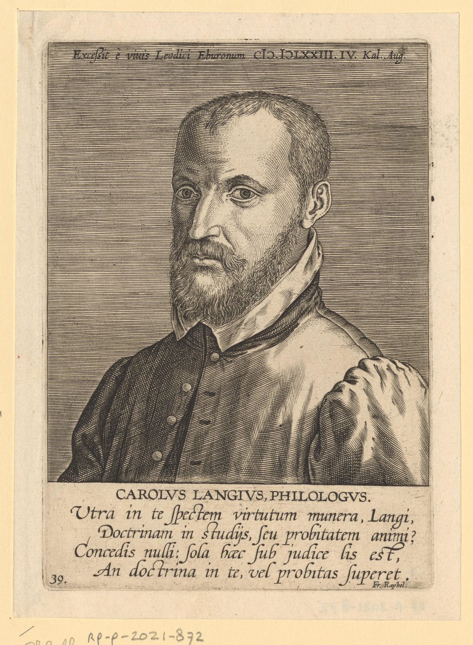 Portrét Charlese de Langheho od Philips Galle