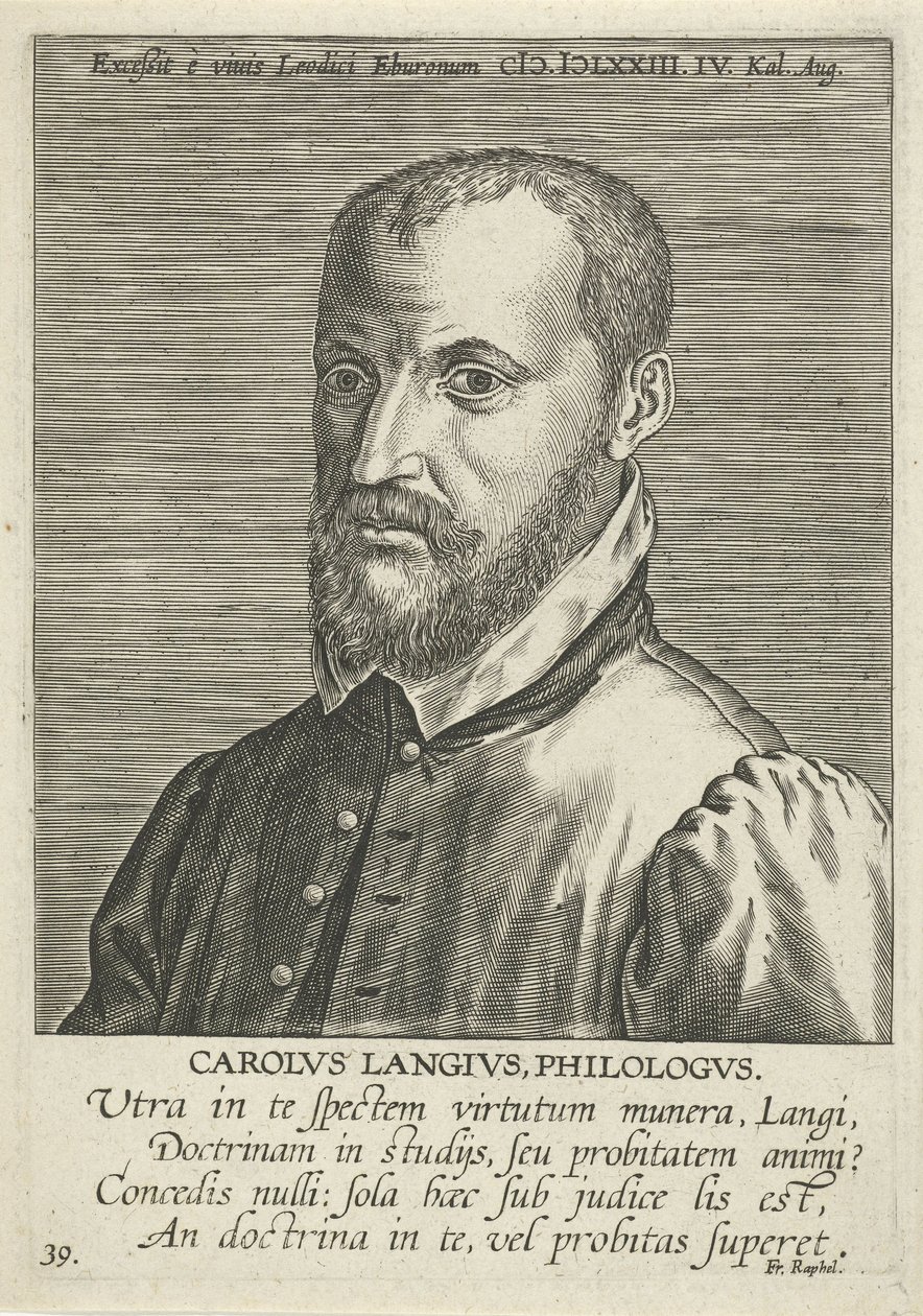 Portrét Charlese de Langhe od Philips Galle