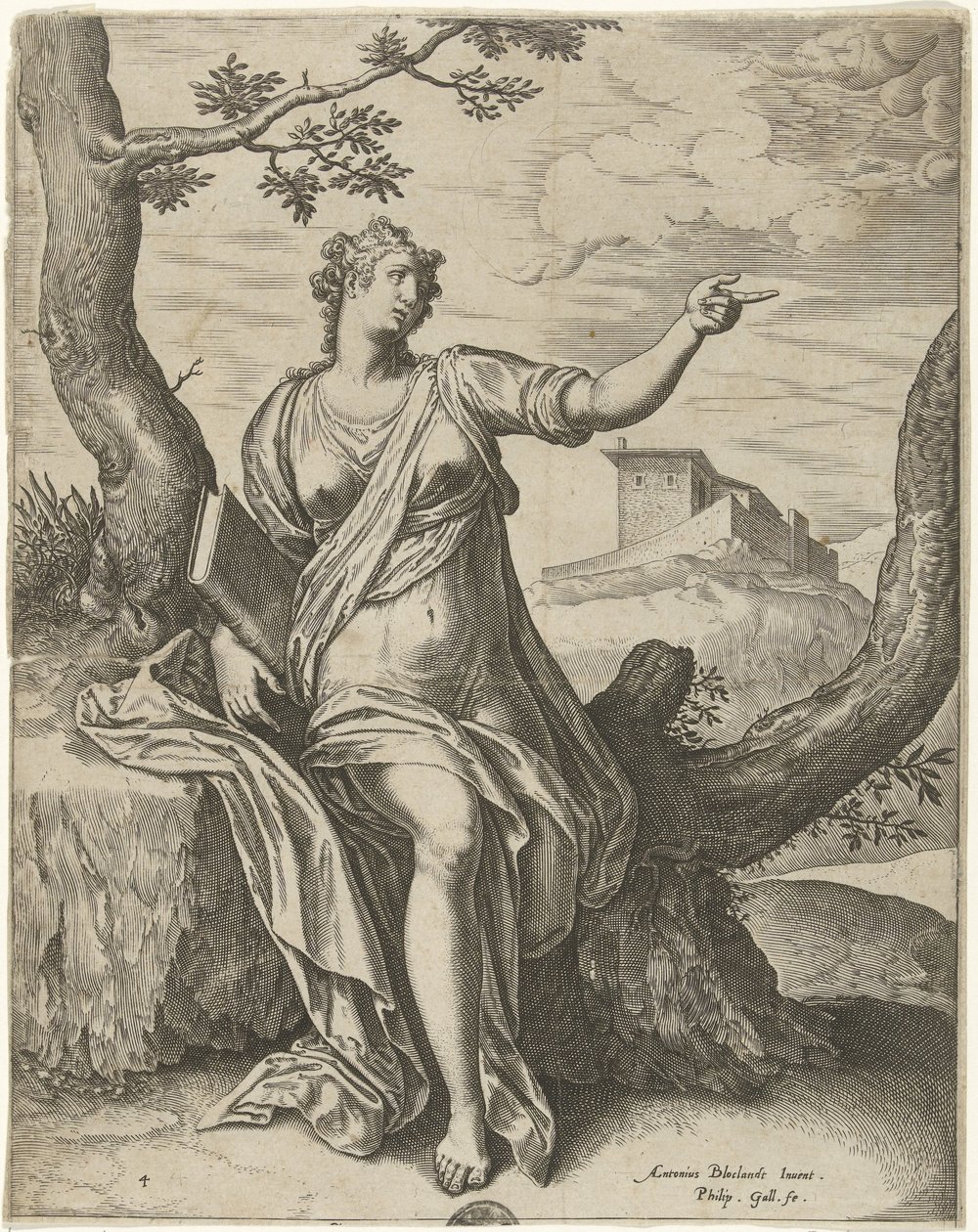 Sibille van Cumae Sibyla (název série) od Philips Galle