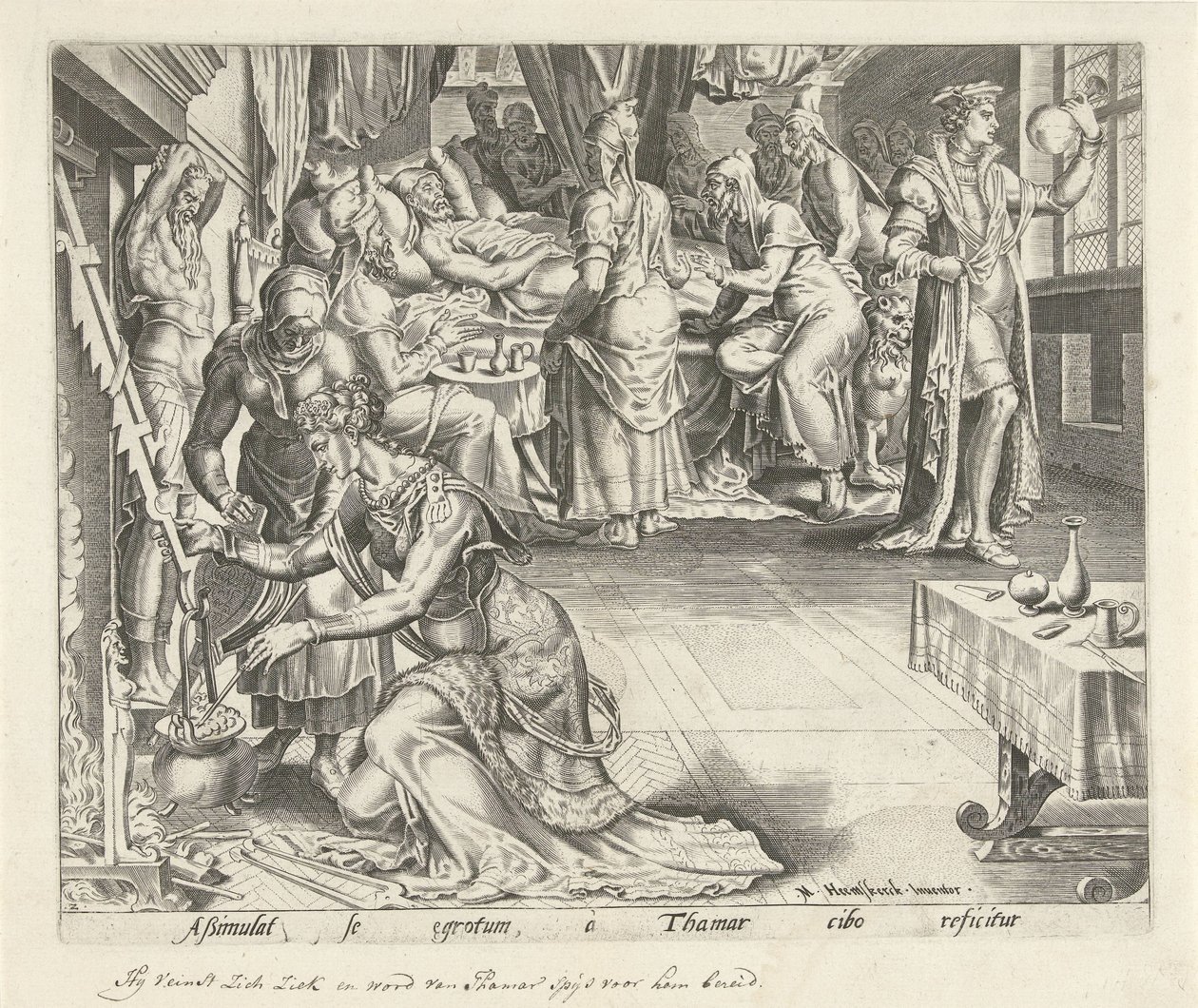 Tamar vaří pro Amnona Historie Tamar a Amnon (název série) od Philips Galle
