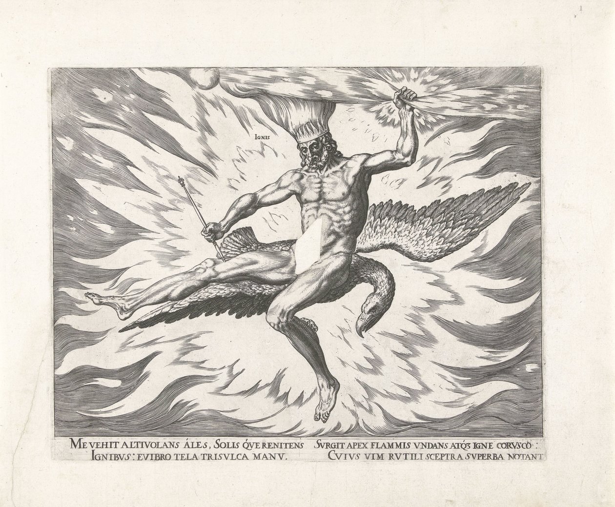 Ohňostroj Ignis (název na objektu) The Four Elements (název série) od Philips Galle