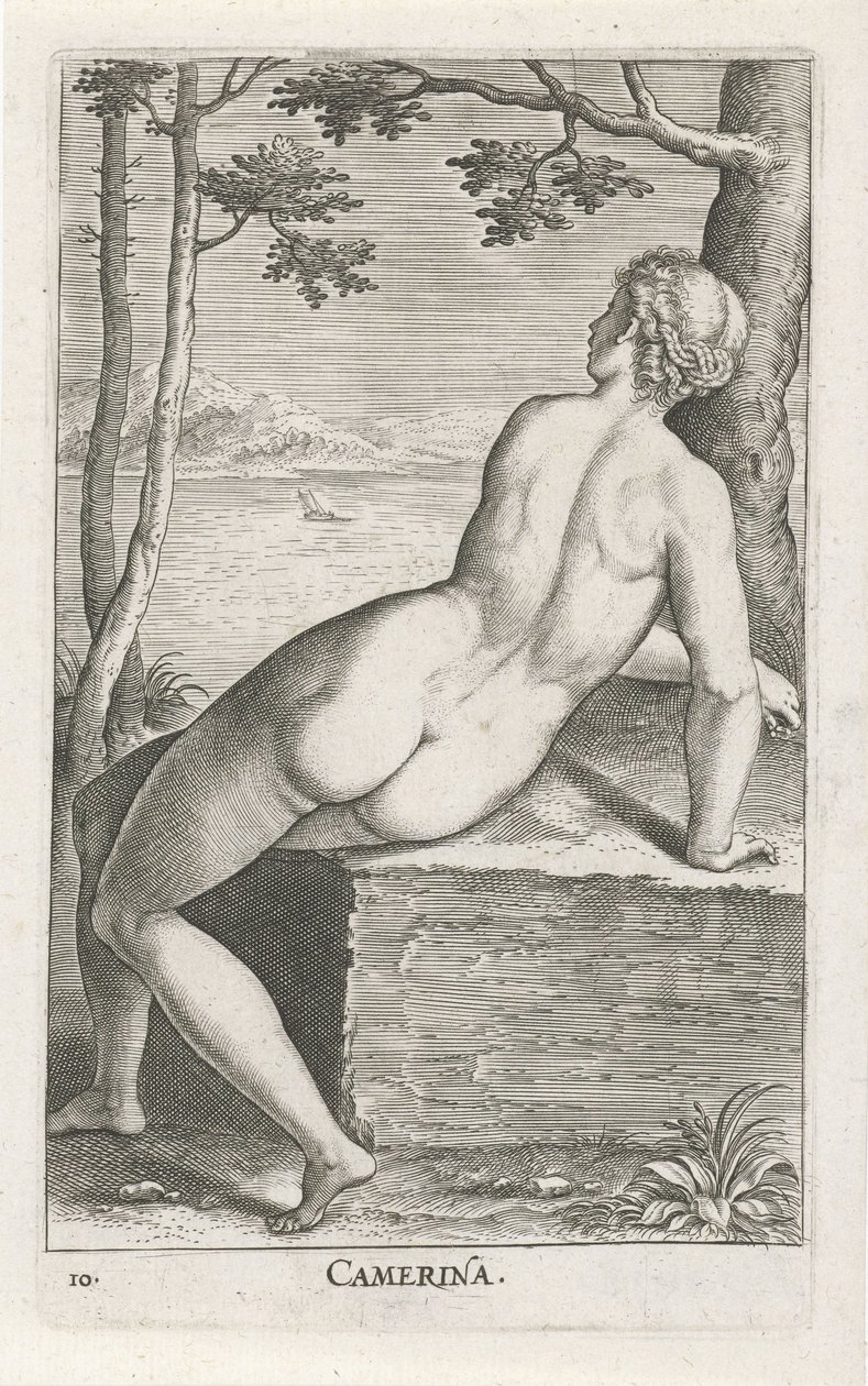 Ložnice Waternimf Ložnice (název na objektu) Stroom en waternimfen (název série) Oceanitidní nymfy, ehidrid potamidus naiad (název série) od Philips Galle