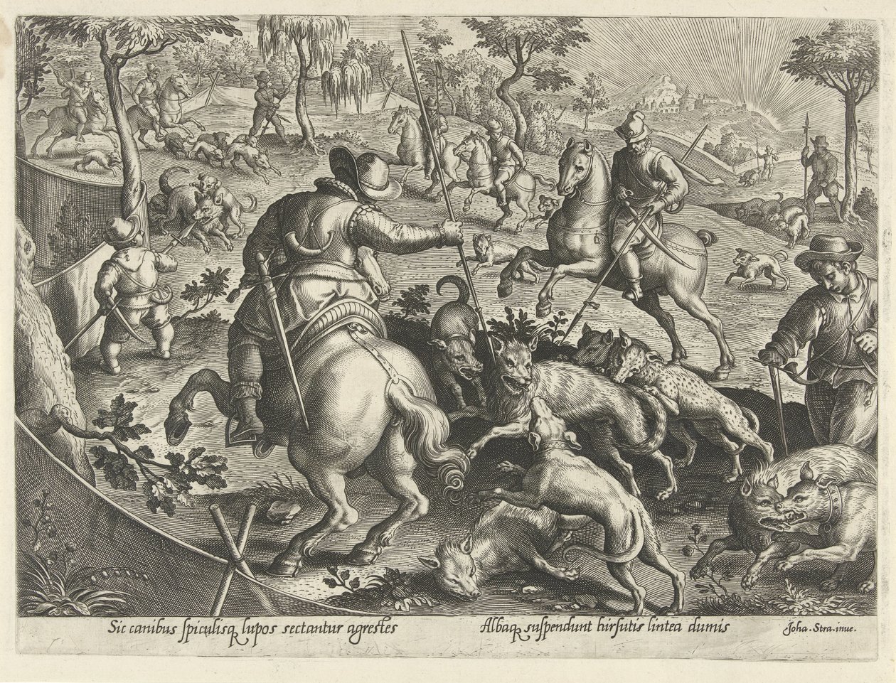 Wolvenjacht se setkal s nadějí Jachttaferelen (název série) Ve kterém každý druh lovu, drůbeže a rybaření (název série) od Philips Galle
