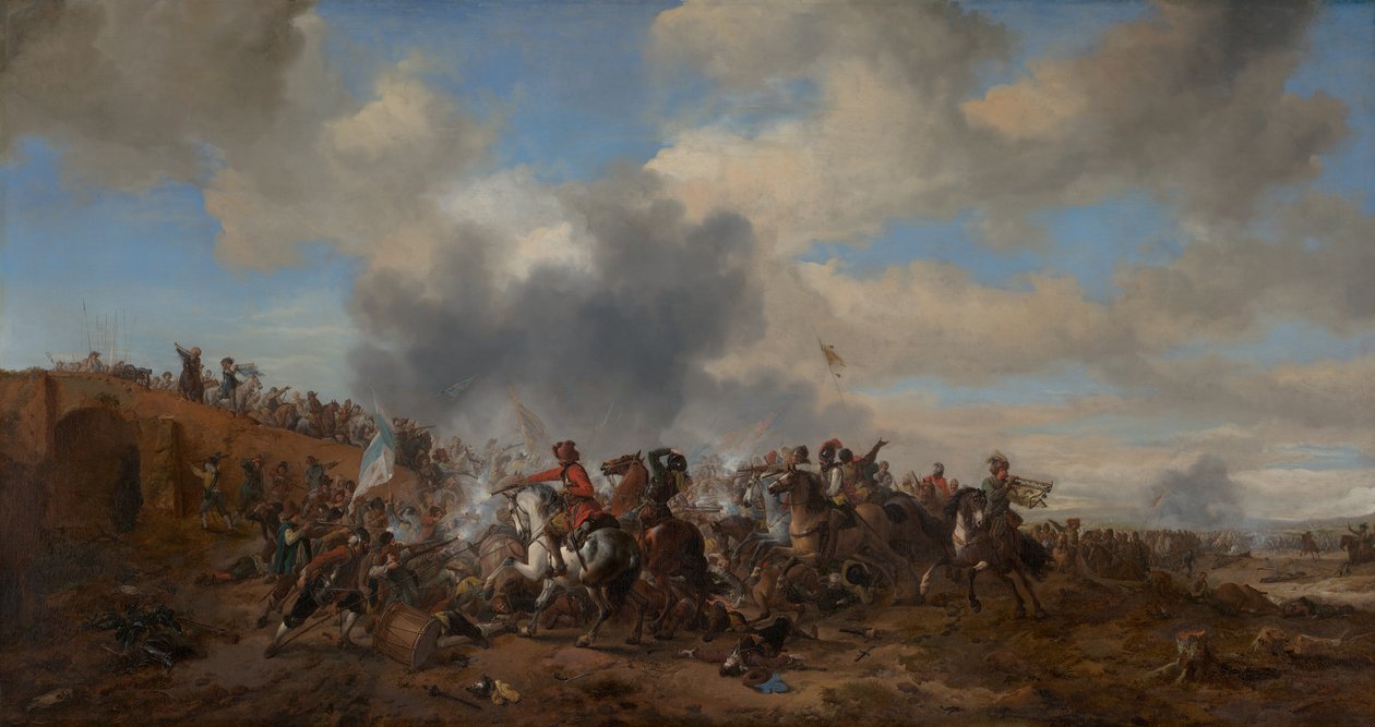 Bitevní scéna od Philips Wouwerman