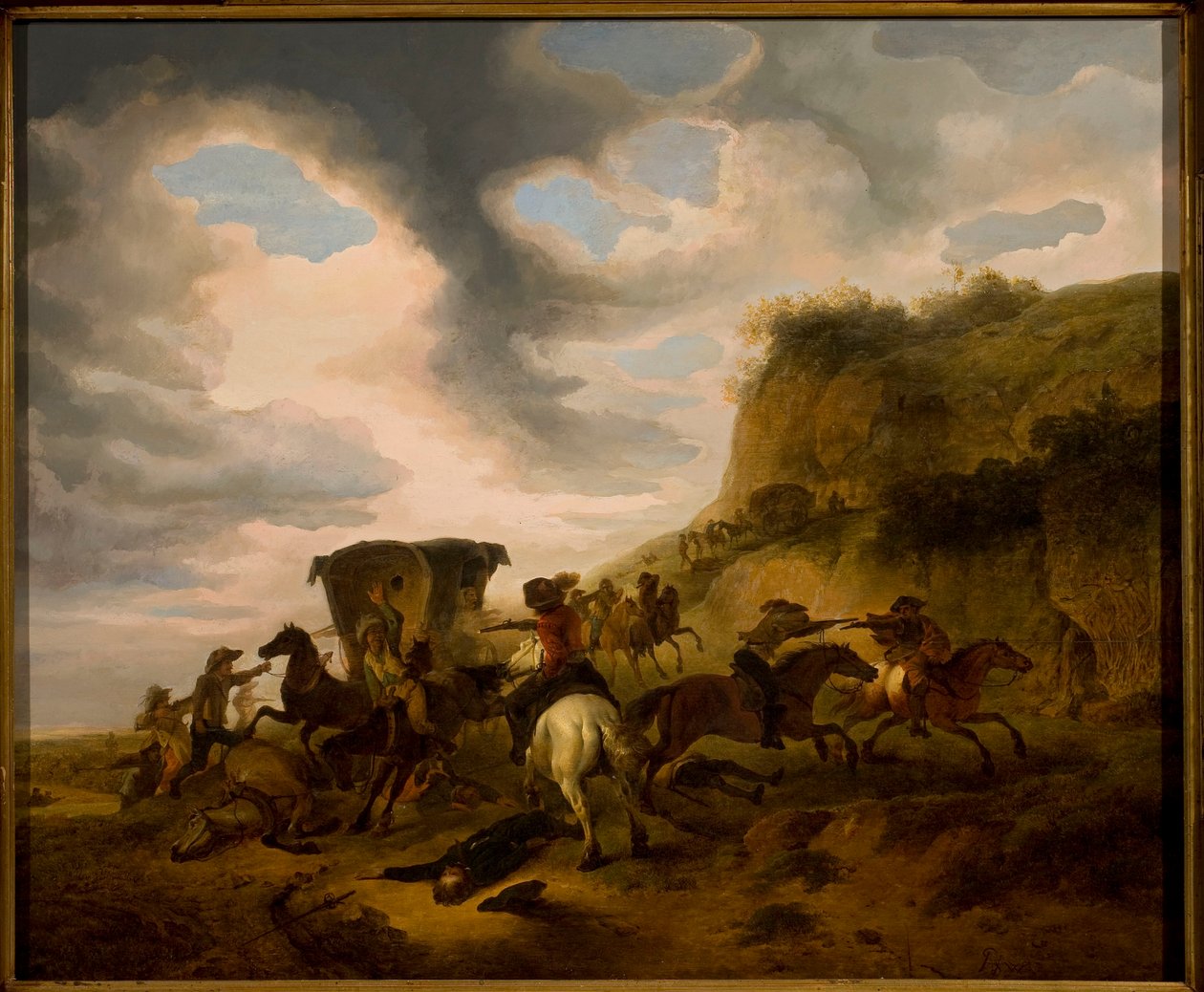 Přepadení cestujících od Philips Wouwerman
