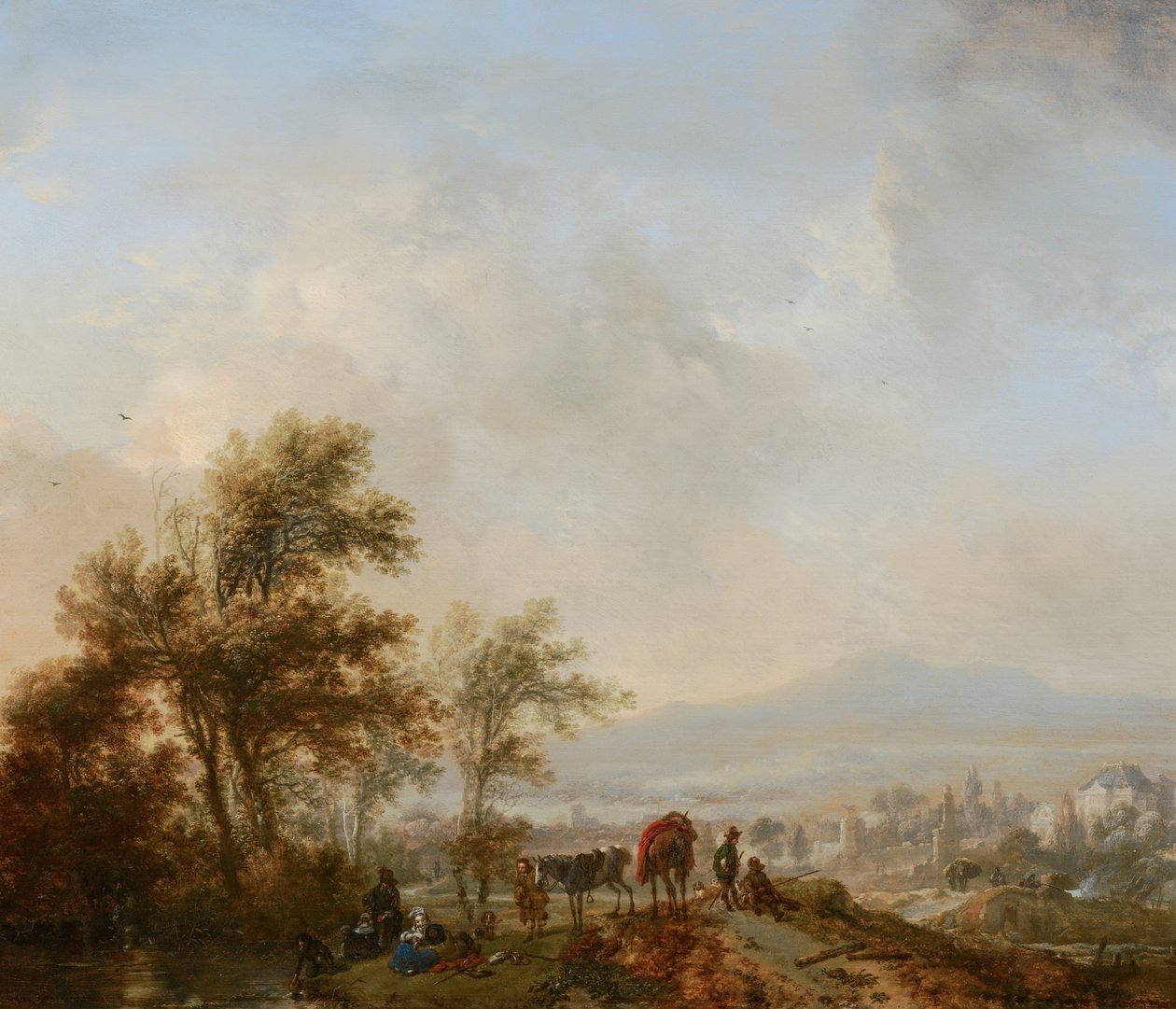Odpočinek během lovu od Philips Wouwerman