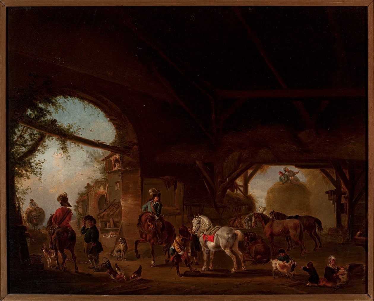 Žánrová scéna na statku od Philips Wouwerman