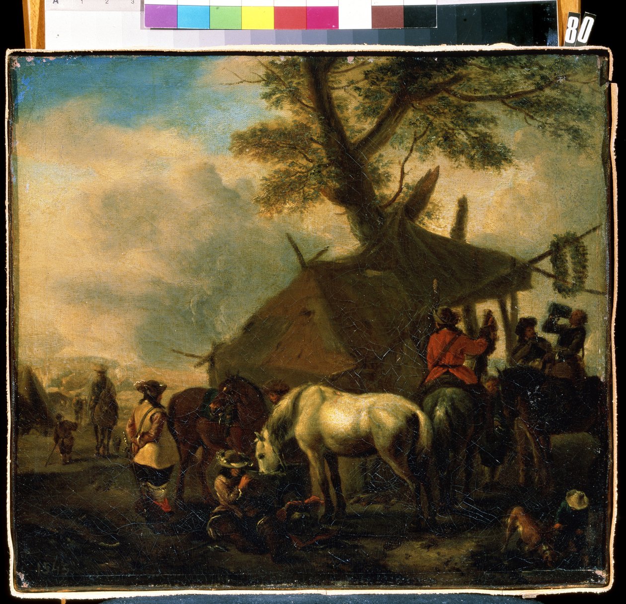 Napajedlo. Obraz Philipse Wouwermana (1619-1668). Olej na dřevě od Philips Wouwermans or Wouwerman